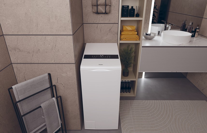 Vrchem plněné praní v třídě A – devítikilová prémiovka od značky Haier